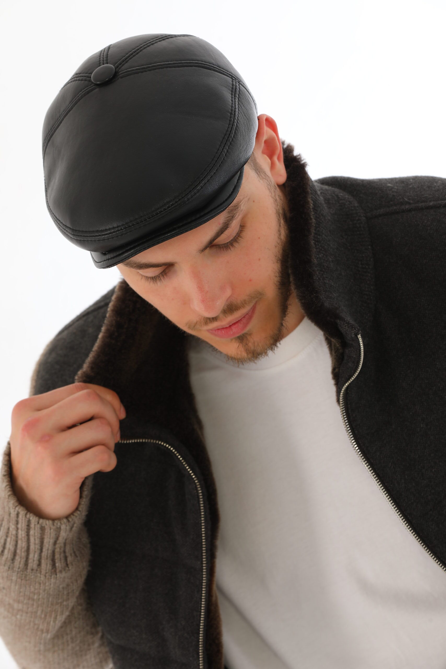 5LINKA bőr férfi sapka